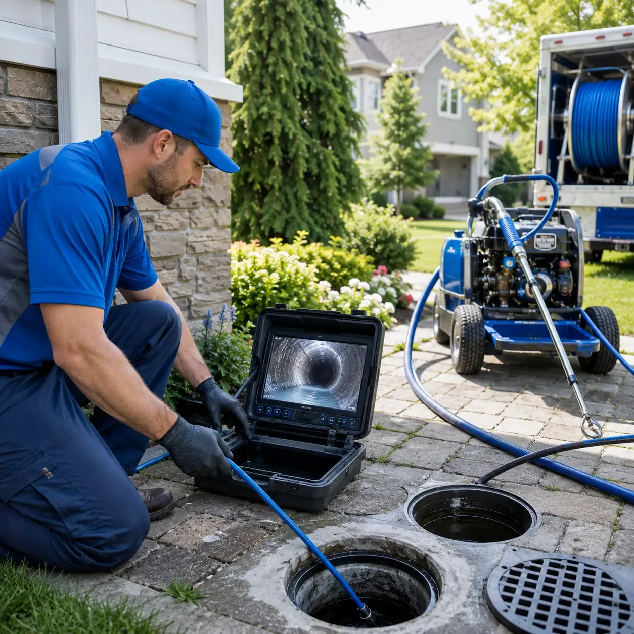 Outdoor drain cleaning professionals serving Frankfort, MI